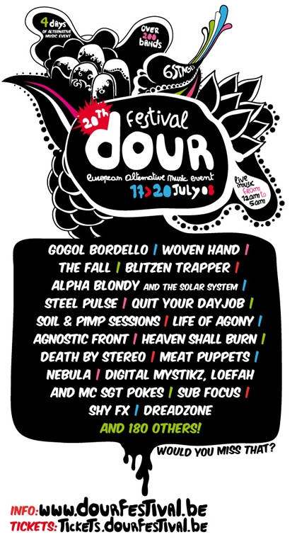 Dour Festival 2008 - Programme